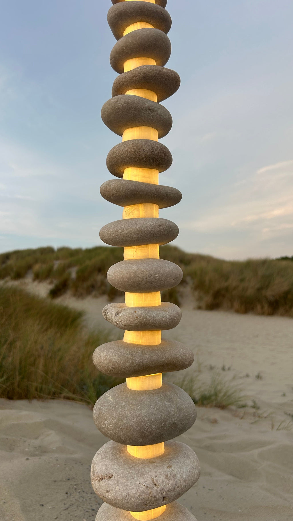 Stone tower lamp