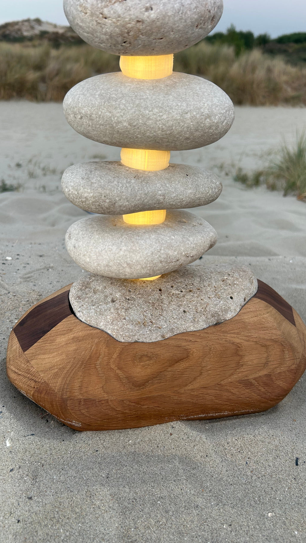 Stone tower lamp