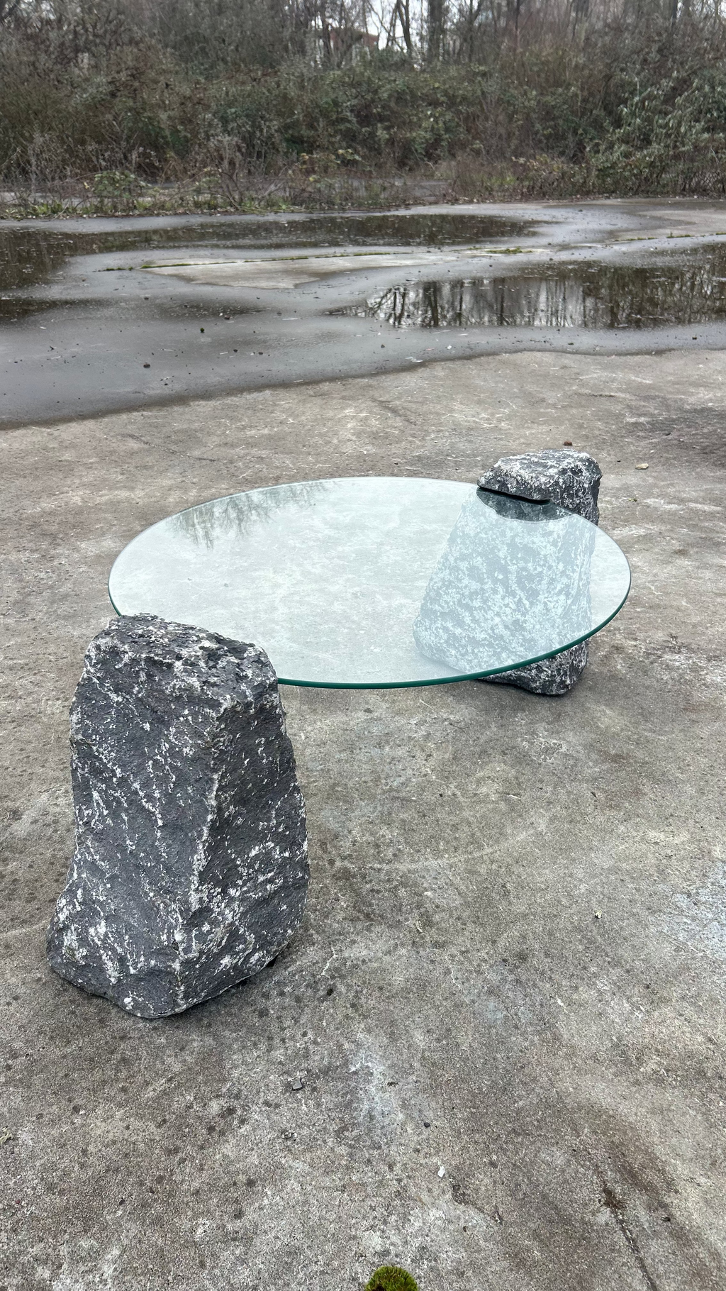 Double stone bench