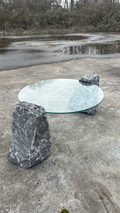 Double stone bench