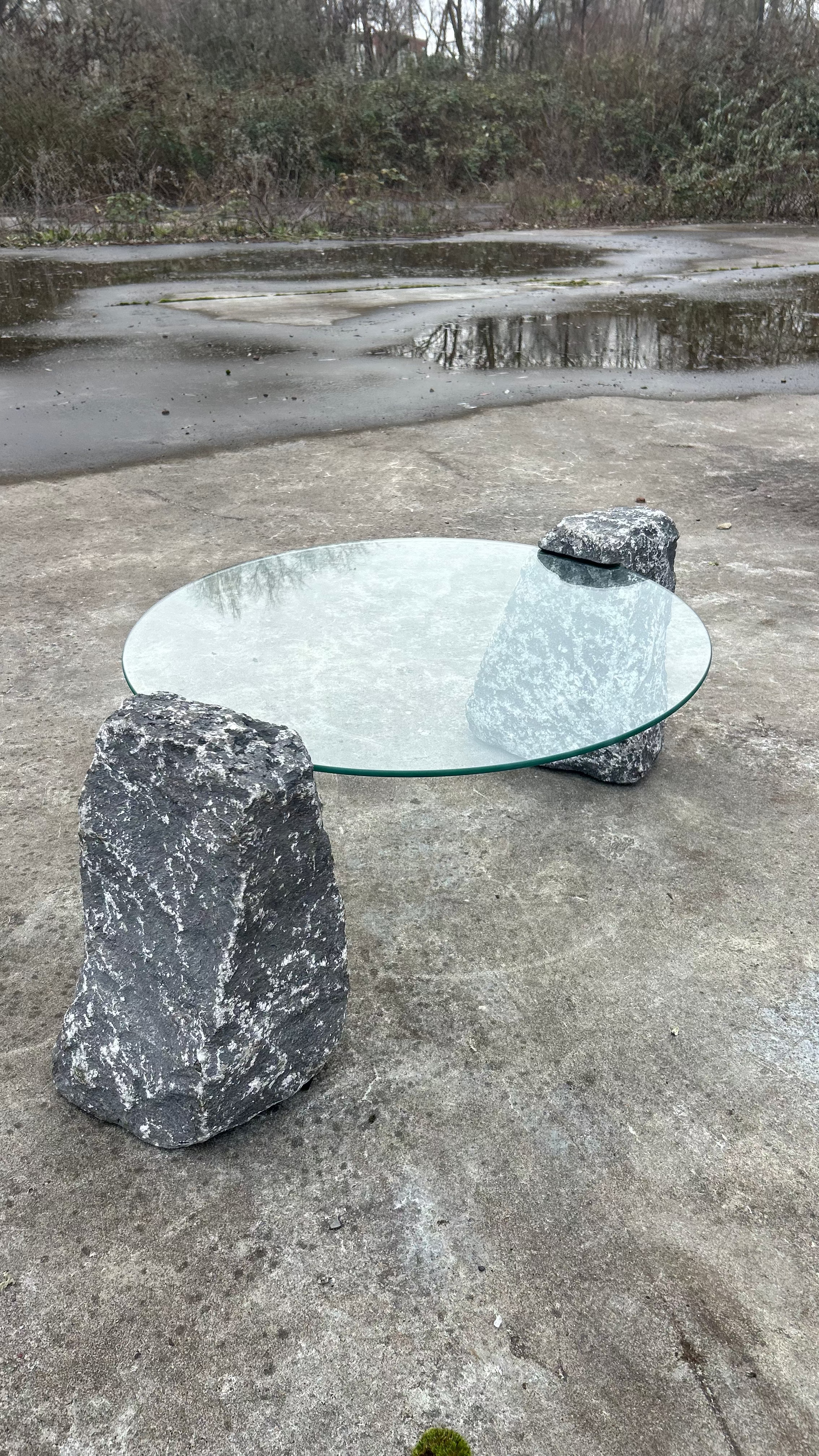 Double stone bench